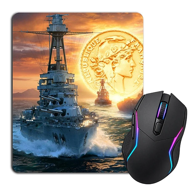 Mouse pad with print World Of Warships Bright Print