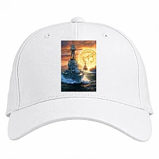 Baseball cap with Print World Of Warships Bright Print - white