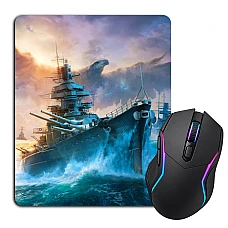 Mouse pad with print World Of Warships Theme Boat Print