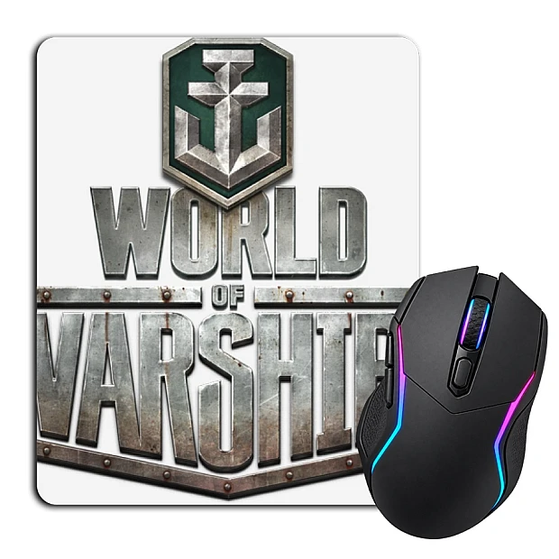 Mouse pad with print World Of Warships Logo