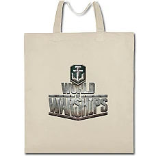 Eco bag with print World Of Warships Logo - beige