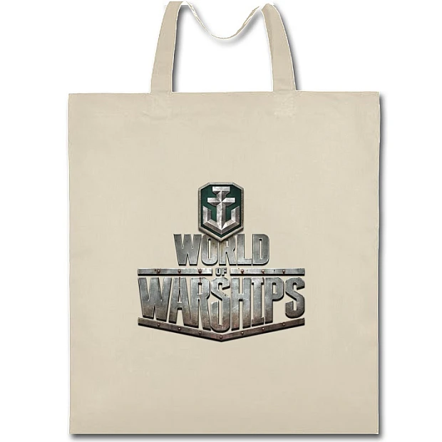 Eco bag with print World Of Warships Logo - beige