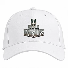 Baseball cap with Print World Of Warships Logo - white