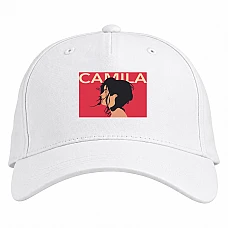 Baseball cap with Print Camila Cabello 2 - white