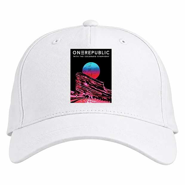 Baseball cap with Print One Republic - white