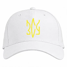 Baseball cap with Print Armed Forces coat of arms Ukraine - white