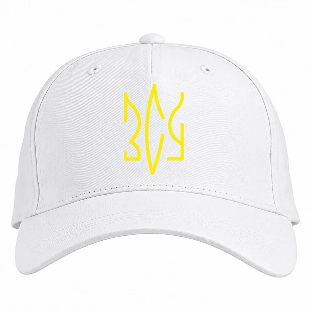 Baseball cap with Print Armed Forces coat of arms Ukraine - white