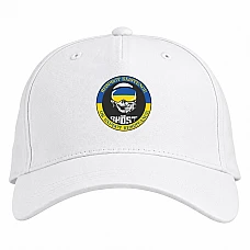 Baseball cap with Print The ghost of Kiev symbol - white
