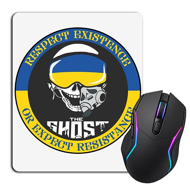 Mouse pad with print The ghost of Kiev symbol