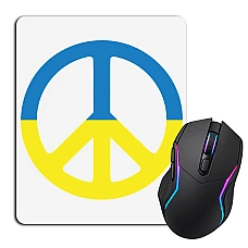 Mouse pad with print Ukraine Sign of peace
