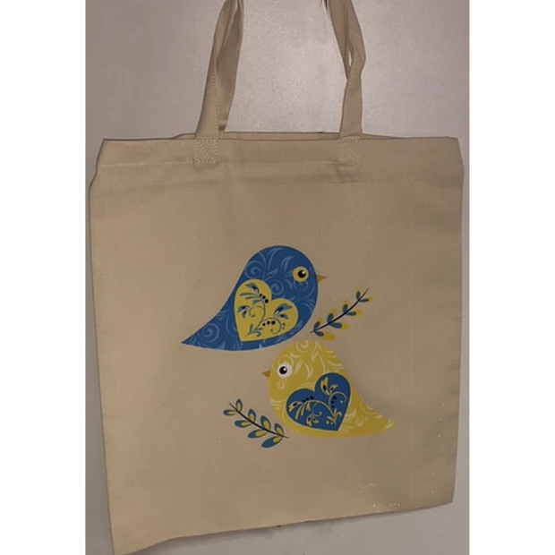 Eco bag with print - white