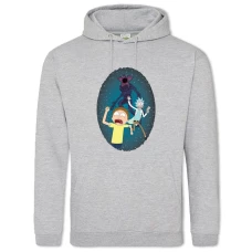 Hoodie with Print Rick And Morty Scary Monster - 2XL grey