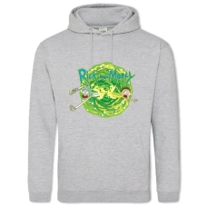 Hoodie with Print Rick And Morty Main Theme - 2XL grey