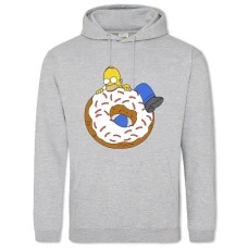 Hoodie with Print The Simpsons Happy Homer - 2XL grey