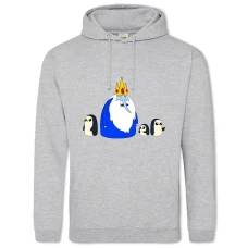 Hoodie with Print Adventure Time Ice King With Penguins - 2XL grey
