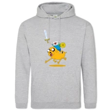 Hoodie with Print Adventure Time Jake And Finn - 2XL grey