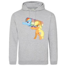Hoodie with Print My Little Pony Rainbowdash With Applejack - 2XL grey