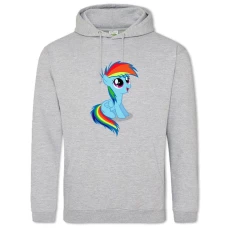 Hoodie with Print My Little Pony Little Rainbowdash - 2XL grey