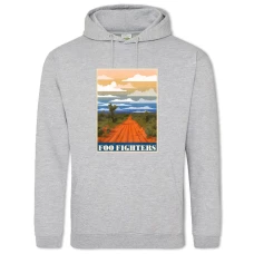 Hoodie with Print Foo Fighters - 2XL grey