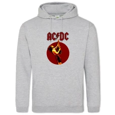 Hoodie with Print Ac Dc - 2XL grey