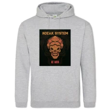 Hoodie with Print Kozak System - 2XL grey