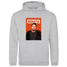 Hoodie with Print Monatik - 2XL grey