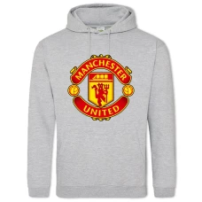 Hoodie with Print Manchester United Logo - 2XL grey