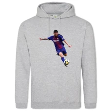 Hoodie with Print Lionel Messi - 2XL grey