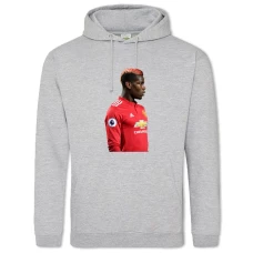 Hoodie with Print Paul Pogba - 2XL grey