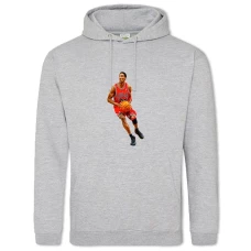 Hoodie with Print Michel Jordan - 2XL grey