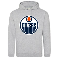 Hoodie with Print Edmont Oilers Logo - 2XL grey