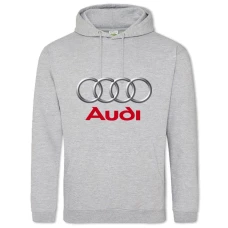 Hoodie with Print Logo Audi - 2XL grey