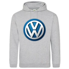 Hoodie with Print Logo Volkswagen - 2XL grey