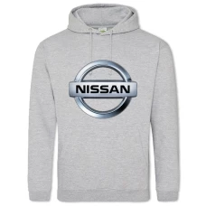 Hoodie with Print Logo Nissan - 2XL grey