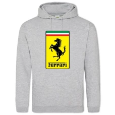 Hoodie with Print Logo Ferrari - 2XL grey