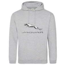 Hoodie with Print Logo Jaguar - 2XL grey