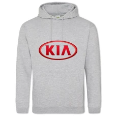 Hoodie with Print Logo Kia - 2XL grey