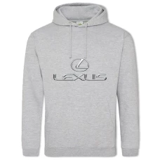 Hoodie with Print Logo Lexus - 2XL grey