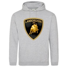 Hoodie with Print Logo Lamborghini - 2XL grey