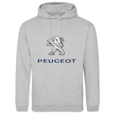 Hoodie with Print Logo Peugeot - 2XL grey