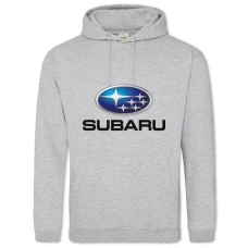 Hoodie with Print Logo Subaru - 2XL grey
