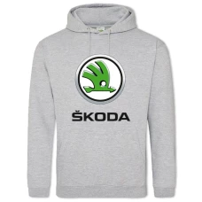 Hoodie with Print Logo Skoda - 2XL grey