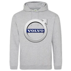 Hoodie with Print Logo Volvo - 2XL grey