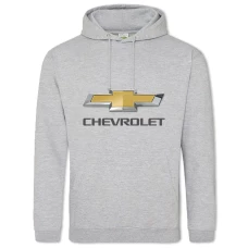 Hoodie with Print Logo Chevrolet - 2XL grey