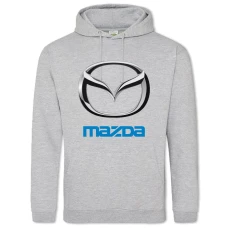 Hoodie with Print Logo Mazda - 2XL grey
