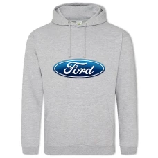 Hoodie with Print Logo Ford - 2XL grey
