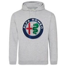 Hoodie with Print Logo Alfa-Romeo - 2XL grey