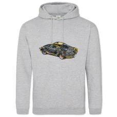 Hoodie with Print Skeleton Avto 4 - 2XL grey
