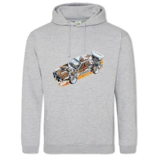 Hoodie with Print Skeleton Avto 6 - 2XL grey