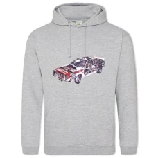 Hoodie with Print Skeleton Avto 7 - 2XL grey